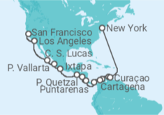 Itinerário do Cruzeiro  De Nova York a San Francisco (EUA) - NCL Norwegian Cruise Line