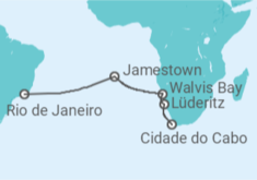 Itinerário do Cruzeiro  Namíbia, Brasil - Regent Seven Seas