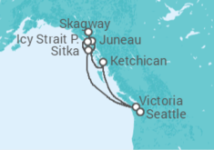 Itinerário do Cruzeiro  Alasca - Oceania Cruises