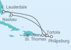 Itinerário do Cruzeiro  Porto Rico, Ilhas Virgens Americanas, Sint Maarten, Ilhas Virgens Britânicas, Bahamas - Celebrity Cruises