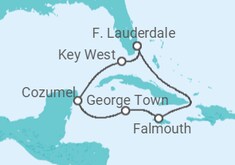 Itinerário do Cruzeiro  Estados Unidos, México, Ilhas Cayman, Jamaica - Celebrity Cruises