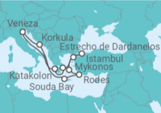 Itinerário do Cruzeiro  Grécia, Turquia, Itália - Holland America Line