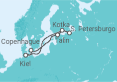 Itinerário do Cruzeiro  Dinamarca, Estônia, Rússia - MSC Cruzeiros