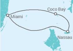 Itinerário do Cruzeiro  Bahamas - Royal Caribbean