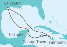 Itinerário do Cruzeiro  Jamaica, Ilhas Cayman, México - Royal Caribbean