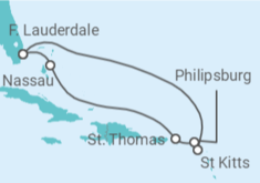 Itinerário do Cruzeiro  Ilhas Virgens Americanas, Sint Maarten - Royal Caribbean