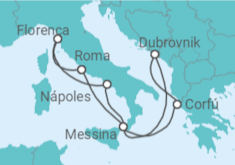 Itinerário do Cruzeiro  Croácia, Grécia, Itália - NCL Norwegian Cruise Line