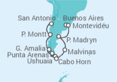 Itinerário do Cruzeiro  De San Antonio (Santiago de Chile) a Buenos Aires - Princess Cruises