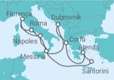 Itinerário do Cruzeiro  Grécia, Croácia, Itália - NCL Norwegian Cruise Line