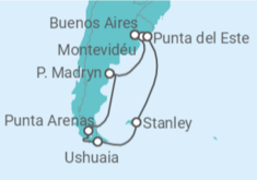 Itinerário do Cruzeiro  Uruguai, Argentina, Chile - Azamara