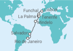 Itinerário do Cruzeiro  De Lisboa ao Rio de Janeiro - Azamara