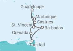 Itinerário do Cruzeiro  Santa Lúcia, Barbados, Trinidad e Tobago Martinica - MSC Cruzeiros