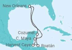 Itinerário do Cruzeiro  Honduras, México - NCL Norwegian Cruise Line