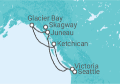 Itinerário do Cruzeiro  Alasca - NCL Norwegian Cruise Line