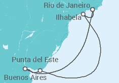 Itinerário do Cruzeiro  Brasil, Uruguai, Argentina - MSC Cruzeiros