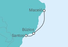 Itinerário do Cruzeiro  Brasil - MSC Cruzeiros