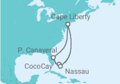 Itinerário do Cruzeiro  Estados Unidos, Bahamas - Royal Caribbean