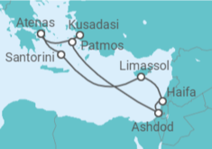 Itinerário do Cruzeiro  Turquia, Grécia, Israel, Chipre - NCL Norwegian Cruise Line
