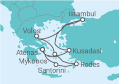 Itinerário do Cruzeiro  Turquia, Grécia - NCL Norwegian Cruise Line