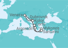 Itinerário do Cruzeiro  Montenegro, Grécia, Croácia - NCL Norwegian Cruise Line
