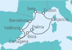 Itinerário do Cruzeiro  França, Itália, Espanha - Royal Caribbean