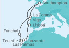 Itinerário do Cruzeiro  Ilhas Canárias (Espanha) - Royal Caribbean