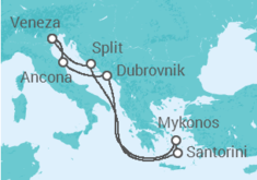 Itinerário do Cruzeiro  Itália, Croácia, Grécia - MSC Cruzeiros