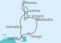 Itinerário do Cruzeiro  Trindade E Tobago, Santa Lúcia - Royal Caribbean