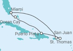 Itinerário do Cruzeiro  Porto Rico, Ilhas Virgens Americanas - MSC Cruzeiros