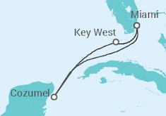 Itinerário do Cruzeiro  Estados Unidos, México - Carnival Cruise Line
