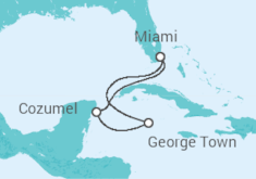 Itinerário do Cruzeiro  Jamaica, Ilhas Cayman, México - Carnival Cruise Line