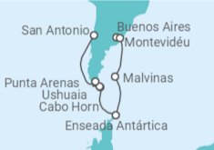 Itinerário do Cruzeiro  De Buenos Aires a San Antonio (Santiago de Chile) - Princess Cruises