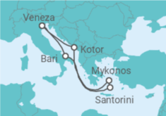 Itinerário do Cruzeiro  Montenegro, Grécia, Itália - MSC Cruzeiros