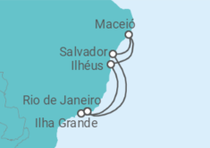 Itinerário do Cruzeiro  Brasil - MSC Cruzeiros