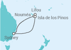 Itinerário do Cruzeiro  Nova Caledônia - Carnival Cruise Line