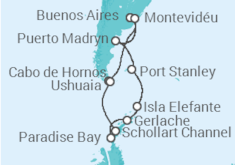 Itinerário do Cruzeiro  Antártica - Celebrity Cruises