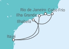 Itinerário do Cruzeiro  Ilhabela, Cabo Frio, Rio de Janeiro, Ilha Grande - MSC Cruzeiros