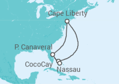 Itinerário do Cruzeiro  Estados Unidos, Bahamas - Royal Caribbean