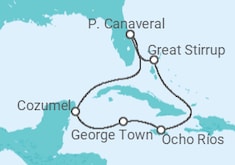 Itinerário do Cruzeiro  México, Ilhas Cayman, Jamaica - NCL Norwegian Cruise Line