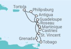 Itinerário do Cruzeiro  Réveillon no Caribe Oriental - Costa Cruzeiros