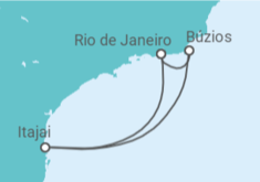 Itinerário do Cruzeiro  Búzios, Itajaí - MSC Cruzeiros