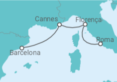 Itinerário do Cruzeiro  França, Itália - NCL Norwegian Cruise Line
