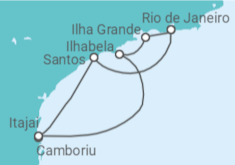 Itinerário do Cruzeiro  Costa Brasileira - MSC Cruzeiros