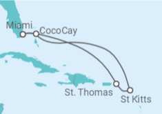 Itinerário do Cruzeiro  Ilhas Virgens Americanas - Royal Caribbean