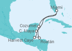 Itinerário do Cruzeiro  Honduras, México - Oceania Cruises