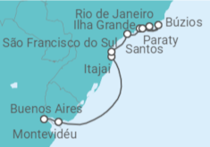 Itinerário do Cruzeiro  De Buenos Aires a Rio de Janeiro  - Oceania Cruises