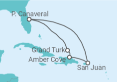Itinerário do Cruzeiro  Porto Rico, Bahamas - Carnival Cruise Line