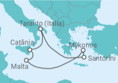 Itinerário do Cruzeiro  Itália, Malta, Grécia - Costa Cruzeiros