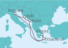 Itinerário do Cruzeiro  Montenegro, Grécia, Croácia - Royal Caribbean