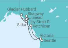 Itinerário do Cruzeiro  Alasca - NCL Norwegian Cruise Line